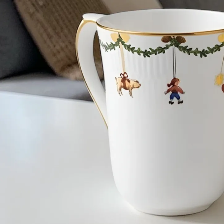 Royal Copenhagen Stjerne Riflet Jul Kop 36 cl sæt á 2 stk. - 3