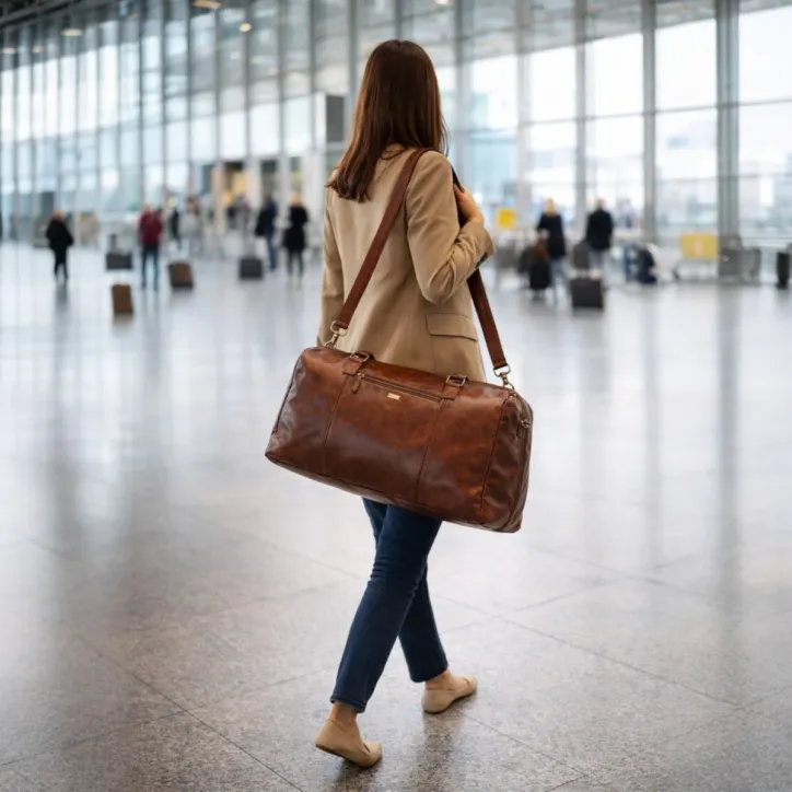 Bon Goût weekendtaske i Oily Pull Up læder - 3