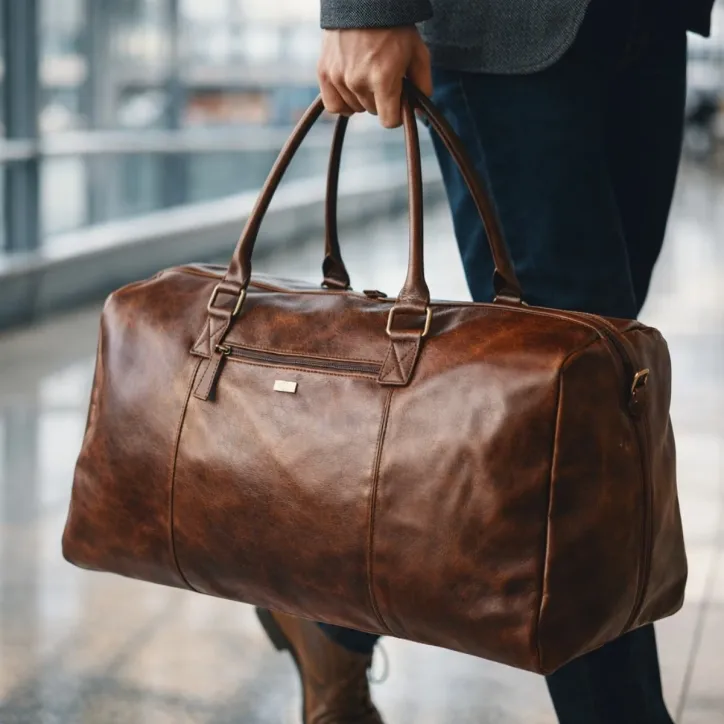 Bon Goût weekendtaske i Oily Pull Up læder - 1