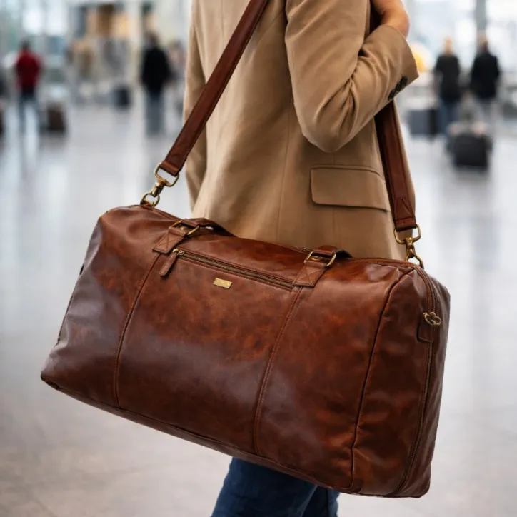 Bon Goût weekendtaske i Oily Pull Up læder - 2