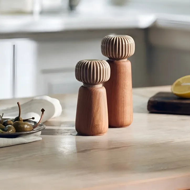 Kähler Hammershøi kværnsæt 14 cm og 18 cm i brun - 2