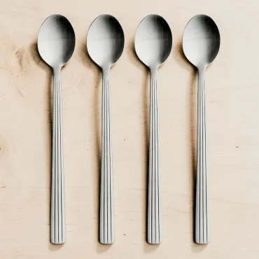 AIDA RAW cutlery matte steel caffe latteske 4 stk.