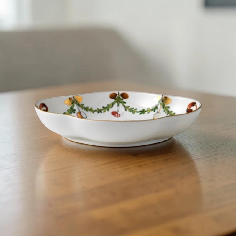 Royal Copenhagen Stjerne Riflet jul fad, 22 cm - 2