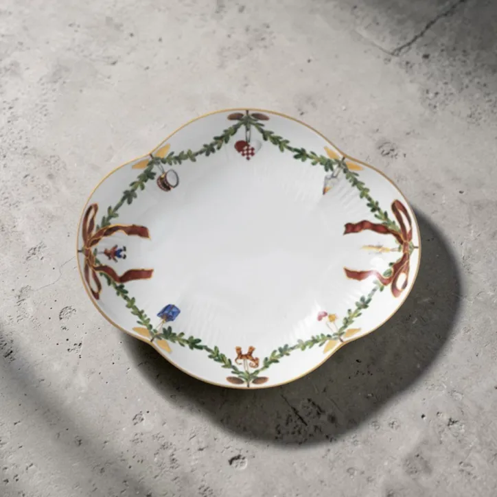 Royal Copenhagen Stjerne Riflet jul fad, 22 cm