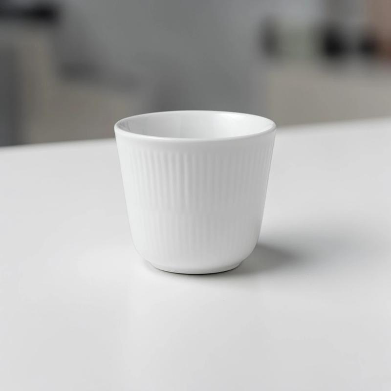 Royal Copenhagen Hvid Riflet Termokop 26 cl 4-pak - 2