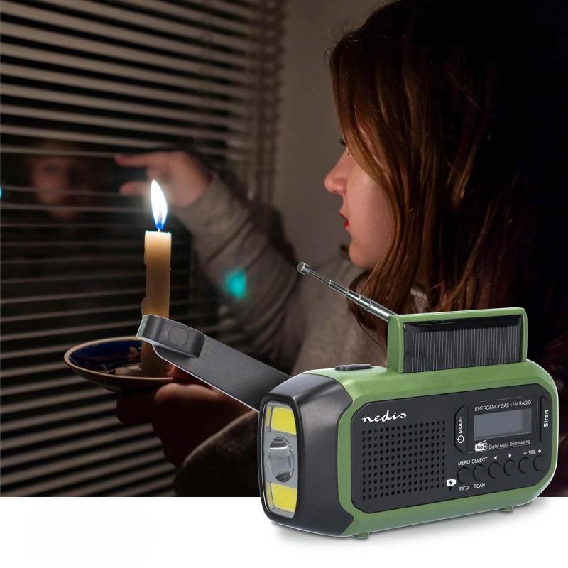 Nedis nødradio DAB+ med PowerTrend solcelle powerbank - 1