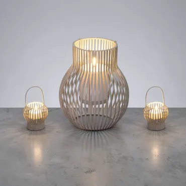 Uyuni LED lanterner sæt - 2 small og 1 medium i Lysegrå