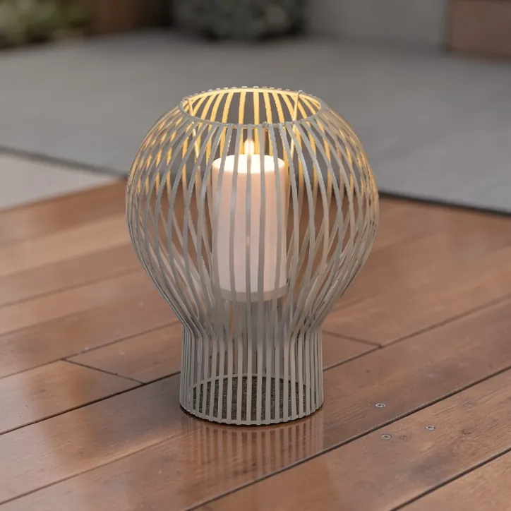 Uyuni LED lanterner sæt – small, medium og large i Lysegrå - 3