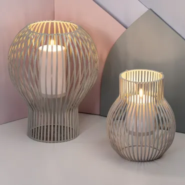 Uyuni LED lanterner sæt – medium og stor i Lysegrå