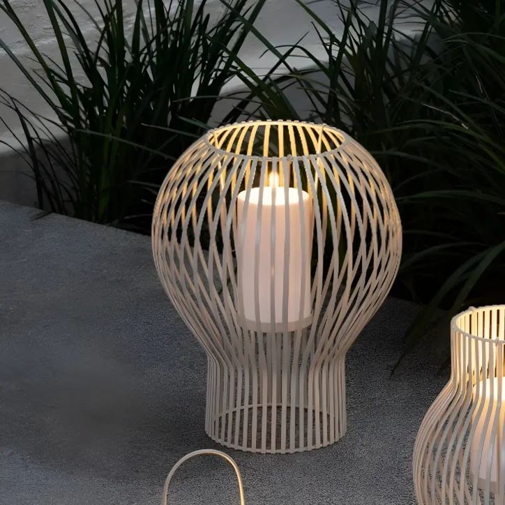 Uyuni LED lanterner sæt – medium og stor i Lysegrå - 3