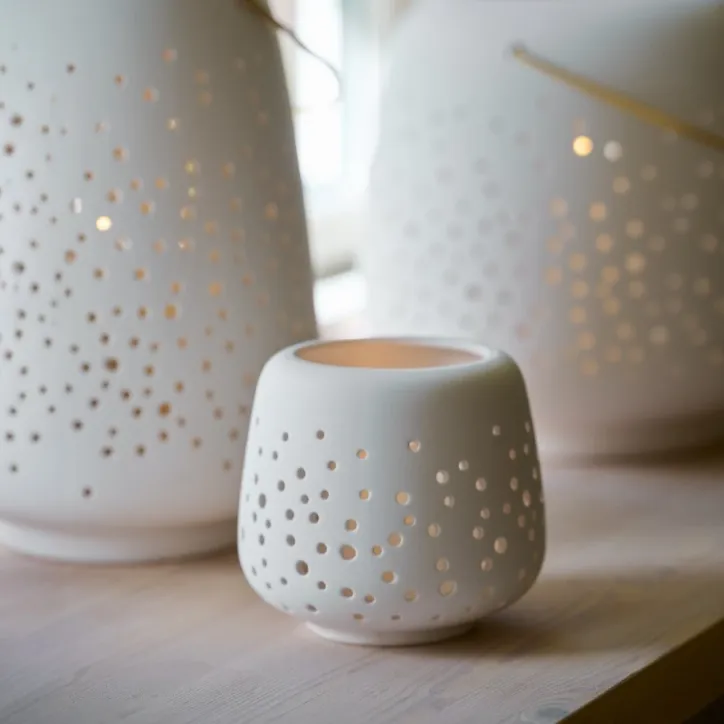 Uyuni keramik lanterner sæt small á 2 stk.