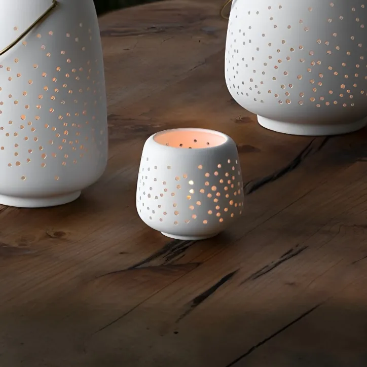 Uyuni keramik lanterner sæt small á 2 stk. - 3