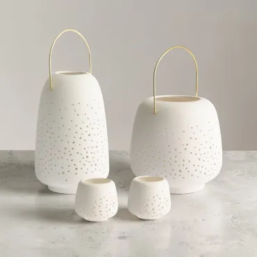 Uyuni keramik lanterner sæt – 2 stk. small med 1 stk. medium og large