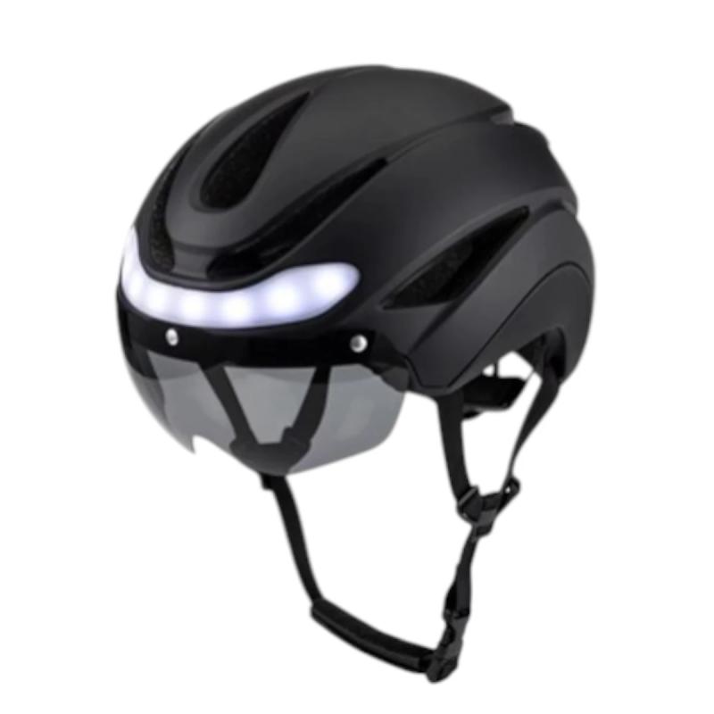 GORUNNER iBIKE cykelhjelm med LED og blinklys