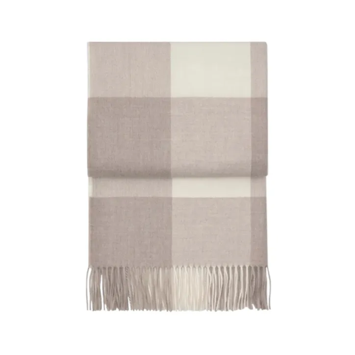 Elvang Whisper plaid i Beige / Hvid - 1