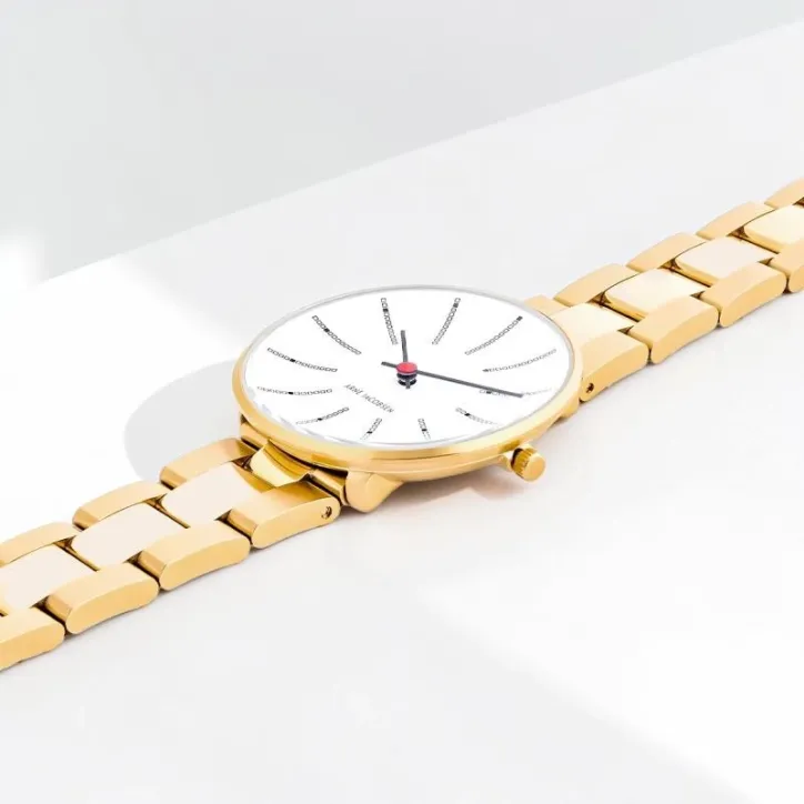 Arne Jacobsen Bankers med guldlænke 34 mm - 1