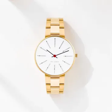 Arne Jacobsen Bankers med guldlænke 34 mm