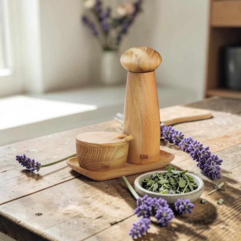 byGaard Hybrid Wok og AIDA RAW teak serveringssæt - 5