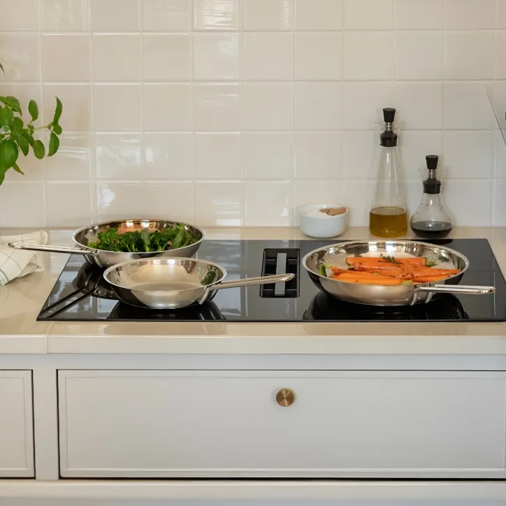 Eva Solo Stainless Steel stegepander 20, 24 og 28 cm