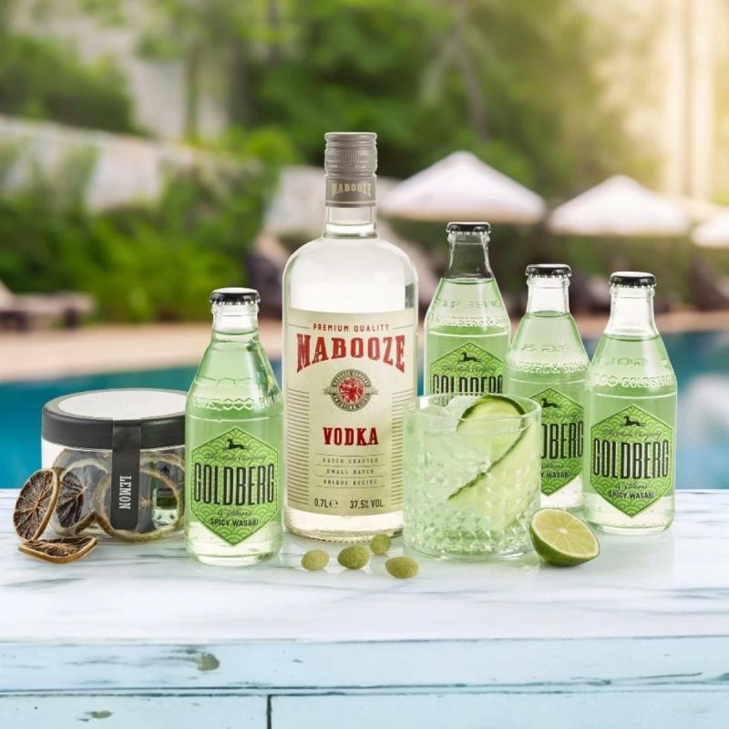 Sommerpakke spiritus - vodka, mixers og garnish