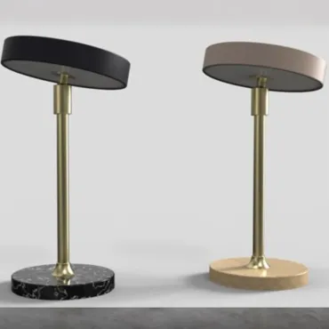 Moonlight LED Mini bordlampe i marmor eller trevertin