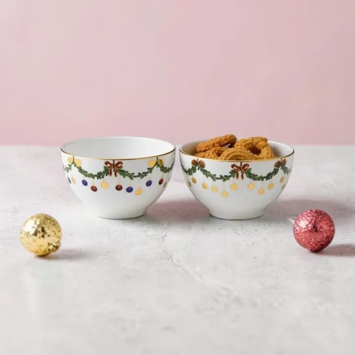 Royal Copenhagen Stjerne Riflet Jul skåle á 2 stk.