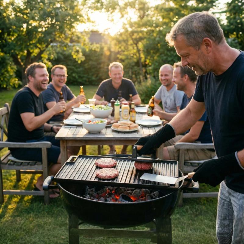 Burger-smasher grillsæt med stegeplade - 2