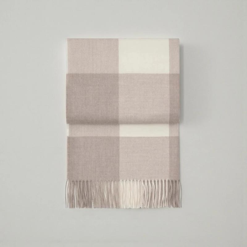 Elvang Whisper plaid i Beige / Hvid - 1