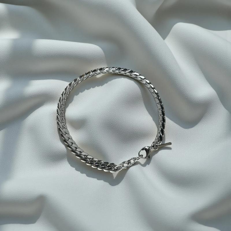 Lotus Style herrearmbånd i Sølv af rustfrit stål - 1