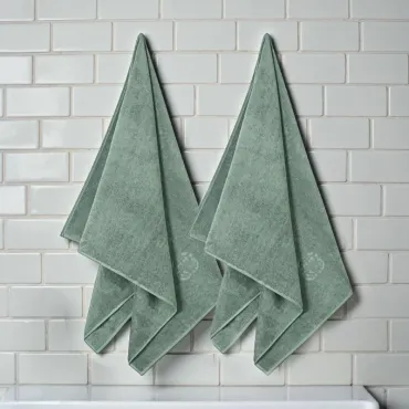 Georg Jensen Damask Terry badehåndklæder 2 stk - Sage Green