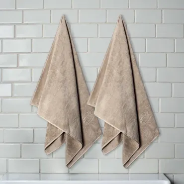Georg Jensen Damask Terry badehåndklæder 2 stk - Taupe