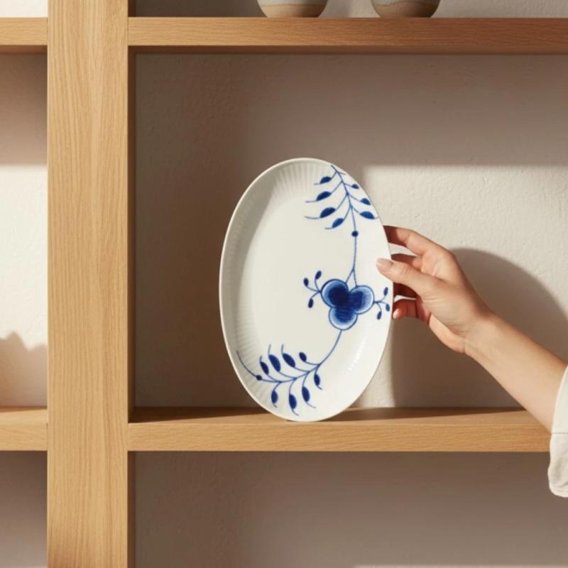 Blå mega riflet asiet 23,5 cm - 1