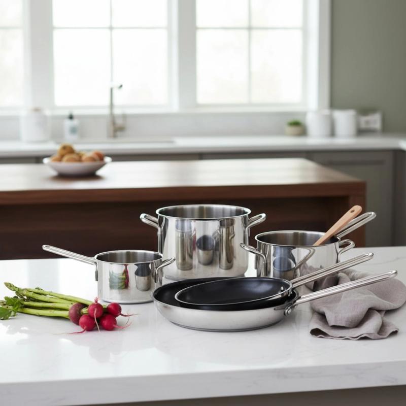 Eva Trio Stainless Steel gryde- og pandesæt 5 dele