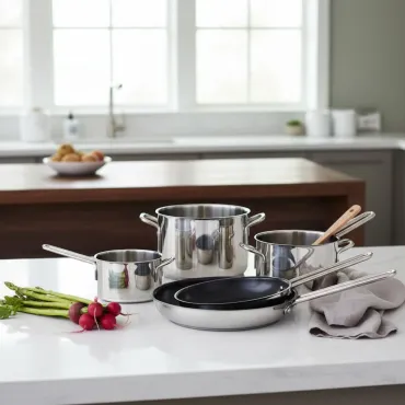 Eva Trio Stainless Steel gryde- og pandesæt 5 dele