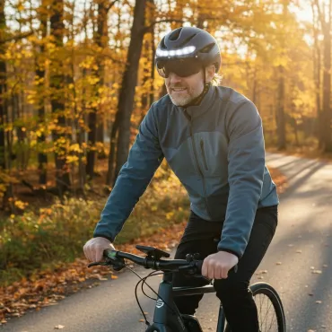 GORUNNER iBIKE cykelhjelm med LED og blinklys