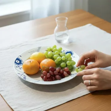 Royal Copenhagen Blå Mega Riflet fad rundt 33 cm