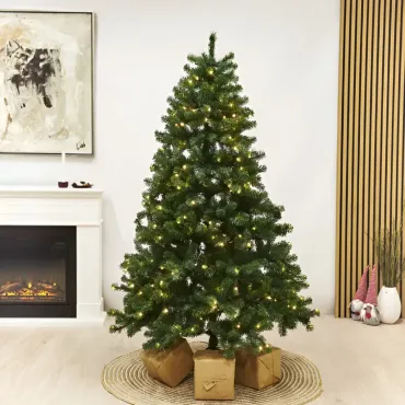 Nordic Winter Aske kunstigt juletræ med LED lys