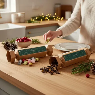 Knallertæske stor med småkuglemix eller julemix