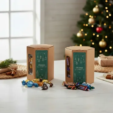 6-kantet æske M med hyggemix eller miniaturemix