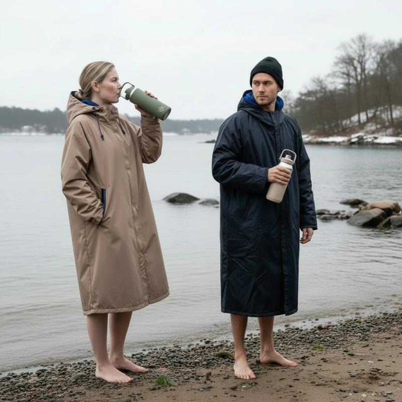 Södahl North vinterbadekåbe med AYA&IDA Sports Bottle