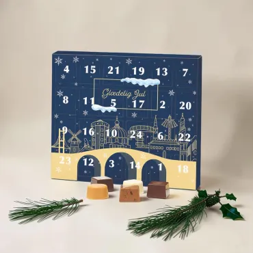 Julekalender med dansk chokolade eller dragékuglemix