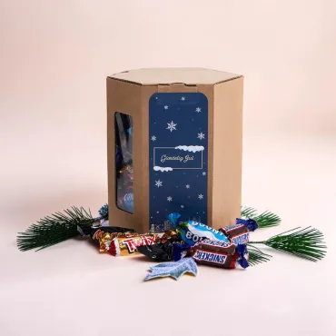 6-kantet æske M med hyggemix eller miniaturemix