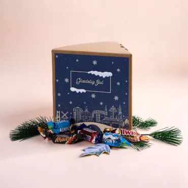 Trekantet æske med Miniaturemix eller Julemix