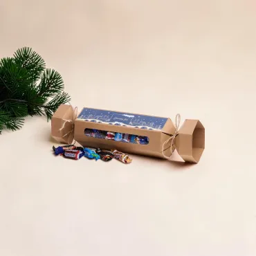 Knallertæske stor med miniaturemix eller julemix