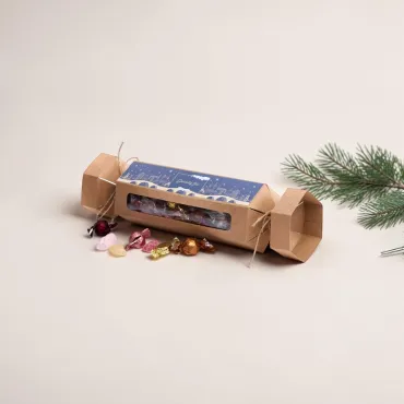 Knallertæske stor med småkuglemix eller julemix