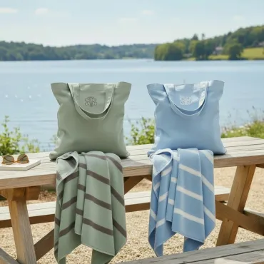 Georg Jensen Damask Sea badelagner og tote bags