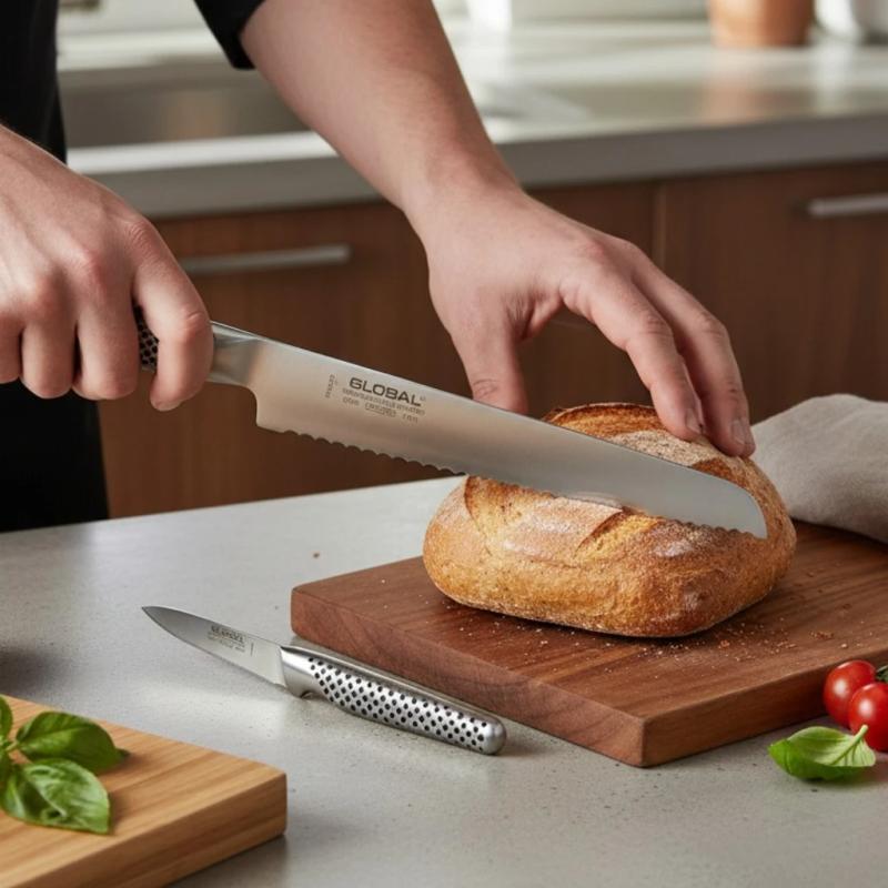 Global brødkniv og urtekniv